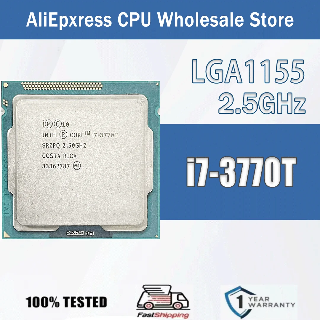 Intel Core i7-3770T 4 Core 8 Thread 2.5GHz 45W 8MB Cache 22nm Ivy Bridge DDR3-1333/1600 MHz SR0PM LGA 1155 HD Gráficos 4000