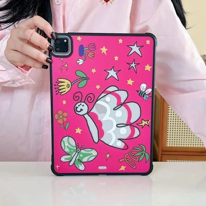 Cartoon fairy Acrylic iPad Cover for iPad Air 4 5 (10.9inch) Mini 6 iPad Pro 2020 2021 2022 (11inch 12.9inch) Protective Case