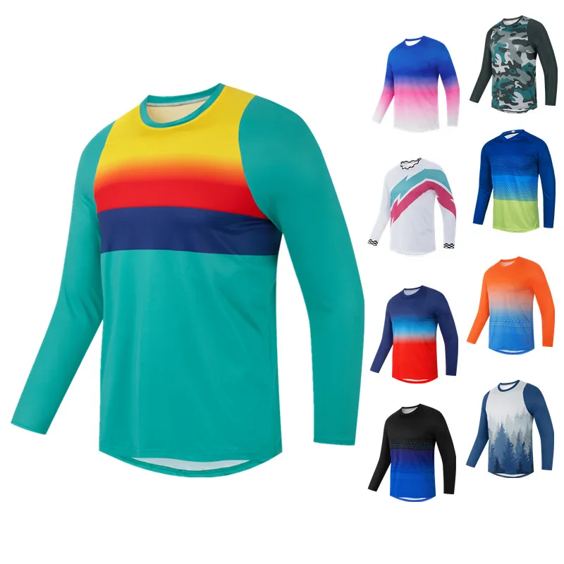

Adult Motocross Jersey Men's Dirt Bike Jersey Man Long Sleeve Cycling Jerseys Off Roading MX BMX Shirt DH mtb Shirts For Racing