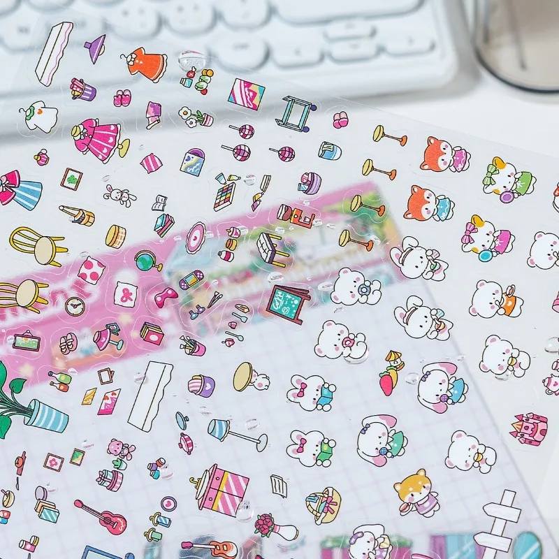 Landscaping DIY 3D Craft Kit Miniature House Model Sticker with Stacked Scene for Parent Child Play Games Classic Toys Sticker