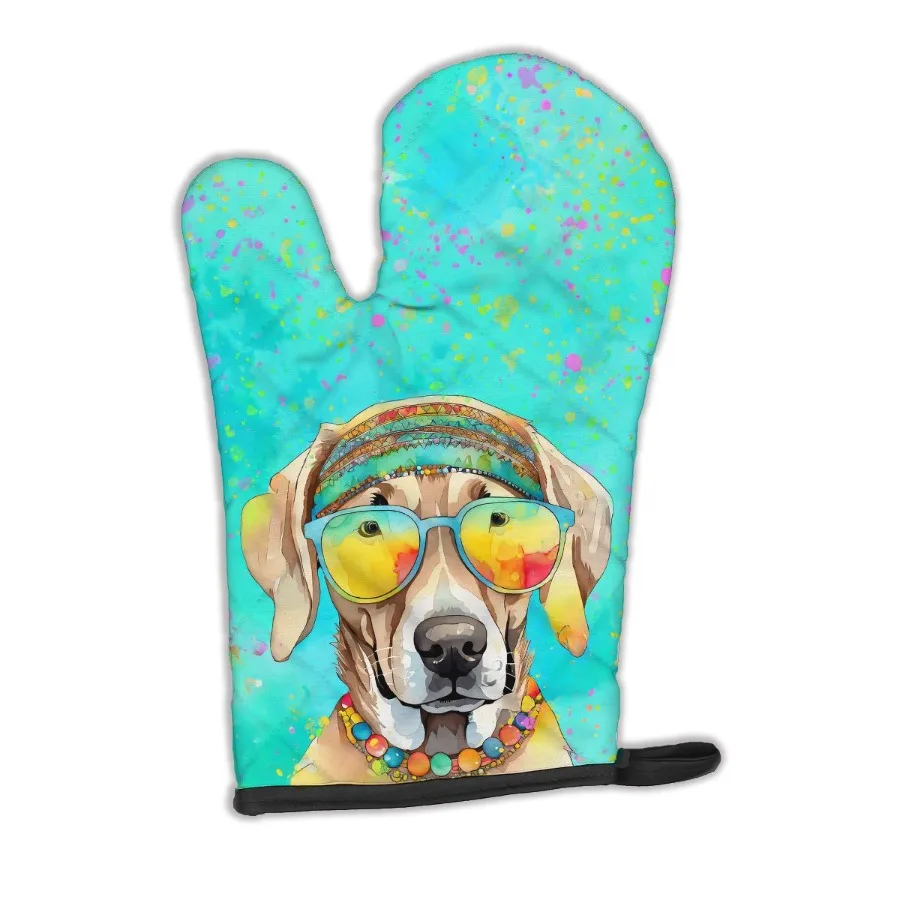 

Weimaraner Hippie Dawg Oven Mitt Heat Resistant Thick Oven Mitt for Hot Pans and Oven Kitchen Mitt Protect Hands Cooking Baking