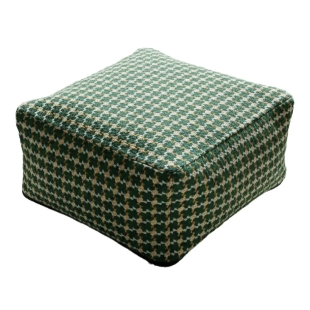 Modern Large Capacity Square Pouf Cover Removable Nordic Style Storage Leg Bench No Fillings Non-Slip Fabric Pouf Living Room