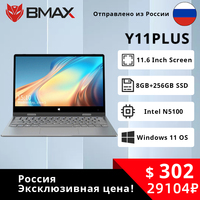 BMAX Y11 Plus 360° Laptop 11.6Inch Intel N5100 1920*1080 IPS TouchScreen Windows 11 8GB RAM 256GB 512GB 1TB SSD Notebook