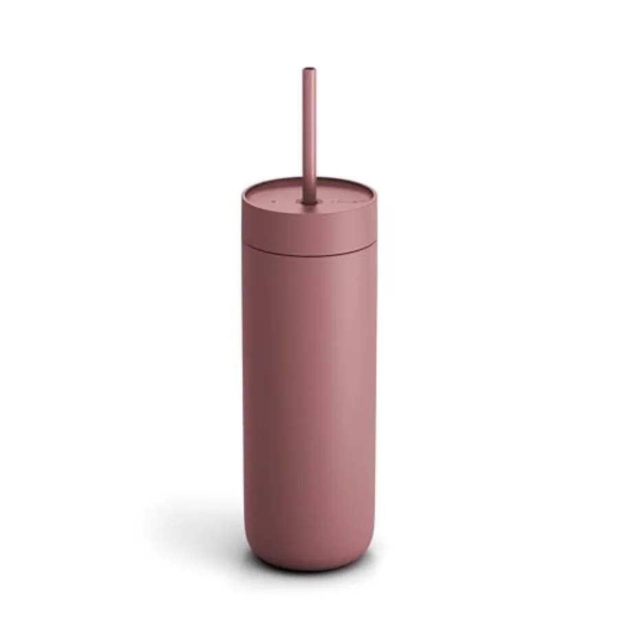 

Термокружка Carter Cold Tumbler 20 унций с крышкой-непроливайкой и соломинкой, из нержавеющей стали, с вакуумной изоляцией, керамическим покрытием внутри и многоразовой соломинкой