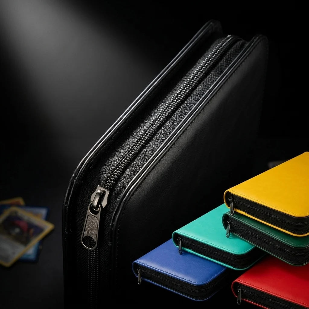 6 Pocket Cards Zipper Card Binder Anime Photo Album Collect Loose Leaf Pu Zipper Figure Card Holder Storage Bag Toy Peripheral