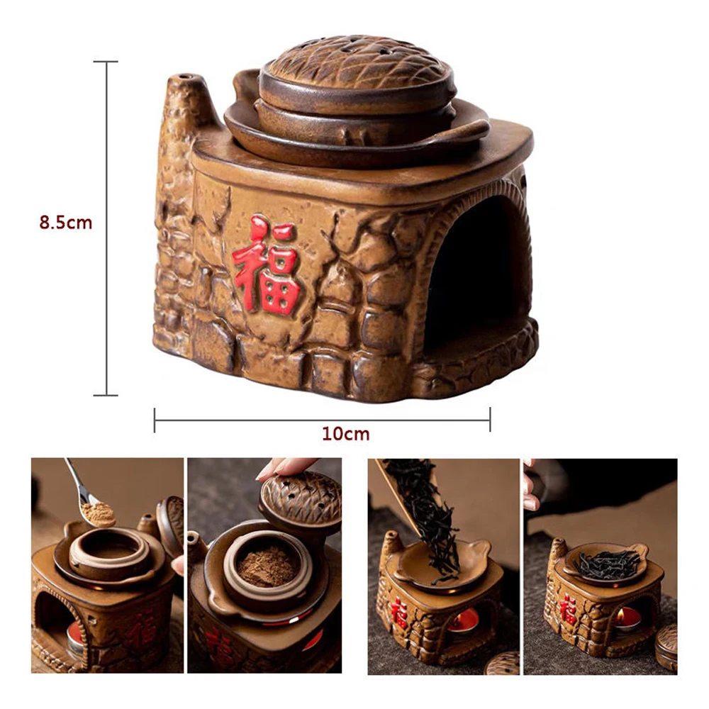 Retro Tree Pattern Ceramic Incense Burner Creative Candle Essential Oil Stove Indoor Aromatherapy Powder Tea Ceremony Tea Tray - view 6