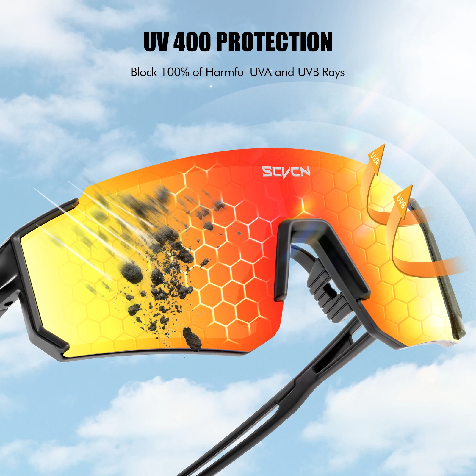 SCVCN Radfahren Brille Fahrrad Sonnenbrille Männer UV400 Brillen Sport MTB Outdoor Brille Fahrrad Frauen Sonnenbrille Multi Farbe Reiten – Detail 11