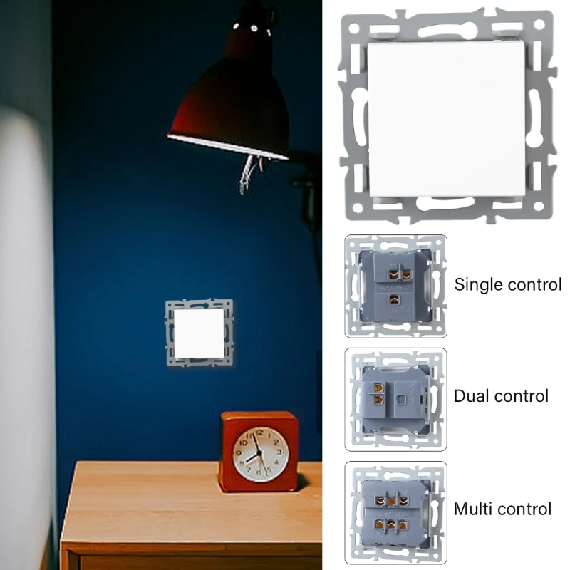 Elegant Wall Switches Flush Mount Practical In Wall Electric Switches Essential Power Control Wall Switches for Home Dropship