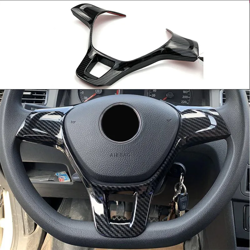 

Car accessories Steering Wheel Trim For Volkswagen T-ROC C-TREK T-Cross TAYRON Phideon Teramont Atlas Arteon Fox MULTIVAN Sharan