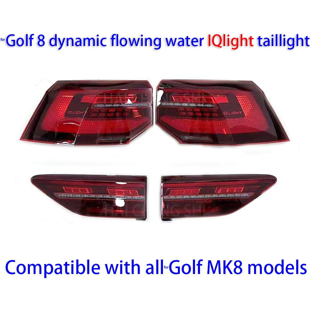 

IQLIGHT dynamic flowing water rear tail light turn signal brake light suitable for Volkswagen Golf 8 MK8 2021