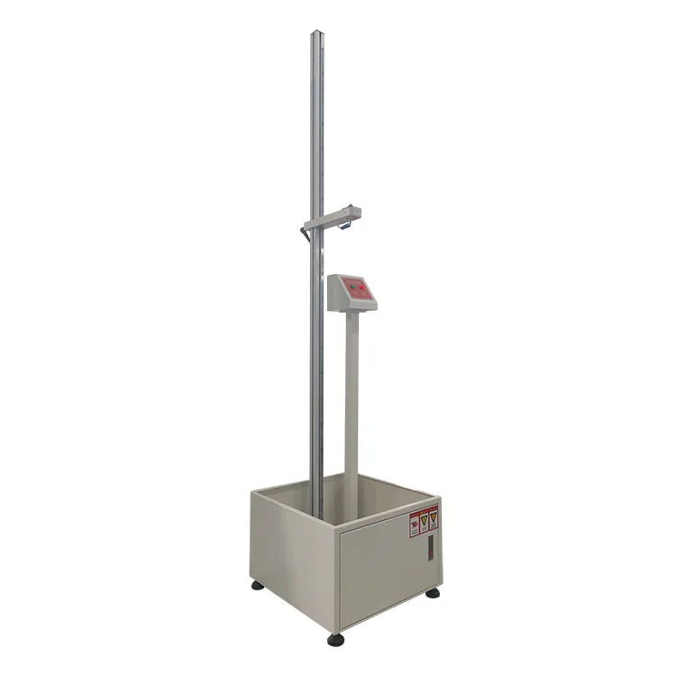 Falling ball impact testing machine for impact testing of plastics, glass and ceramics
