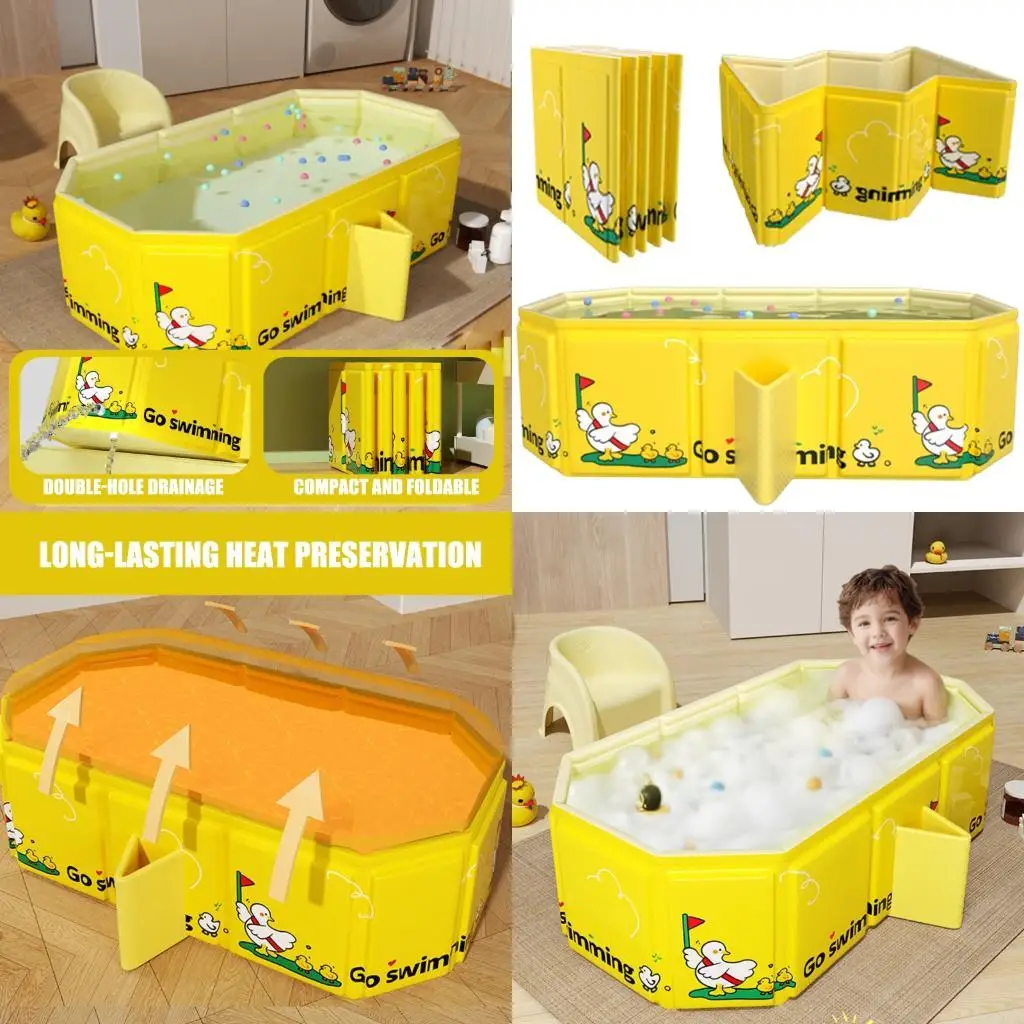 

A5yc portable детская ванна ванна складной дизайн ПВХ быстрое дренаж легкий использование путешествий