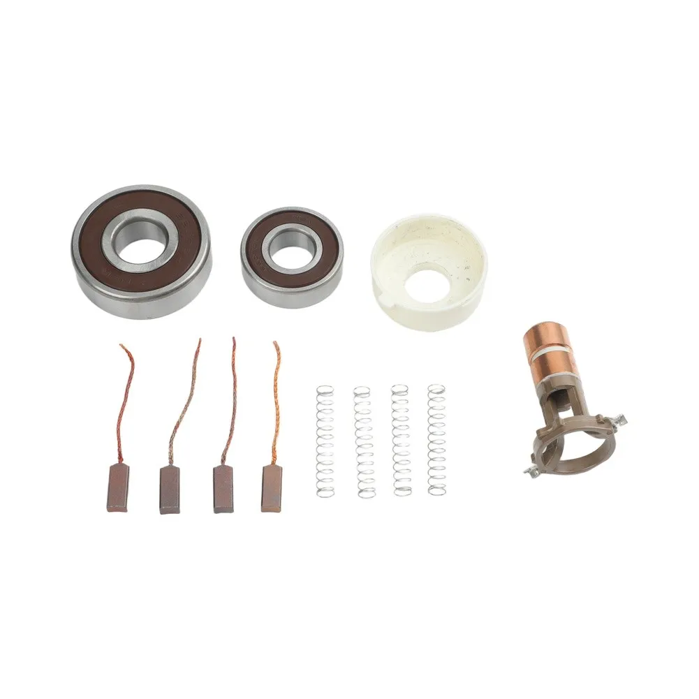 Automotive Generator Repair Kit for Renault 8200386806 Alternator with Bearings Slip Rings Carbon Brushes Springs Insulators