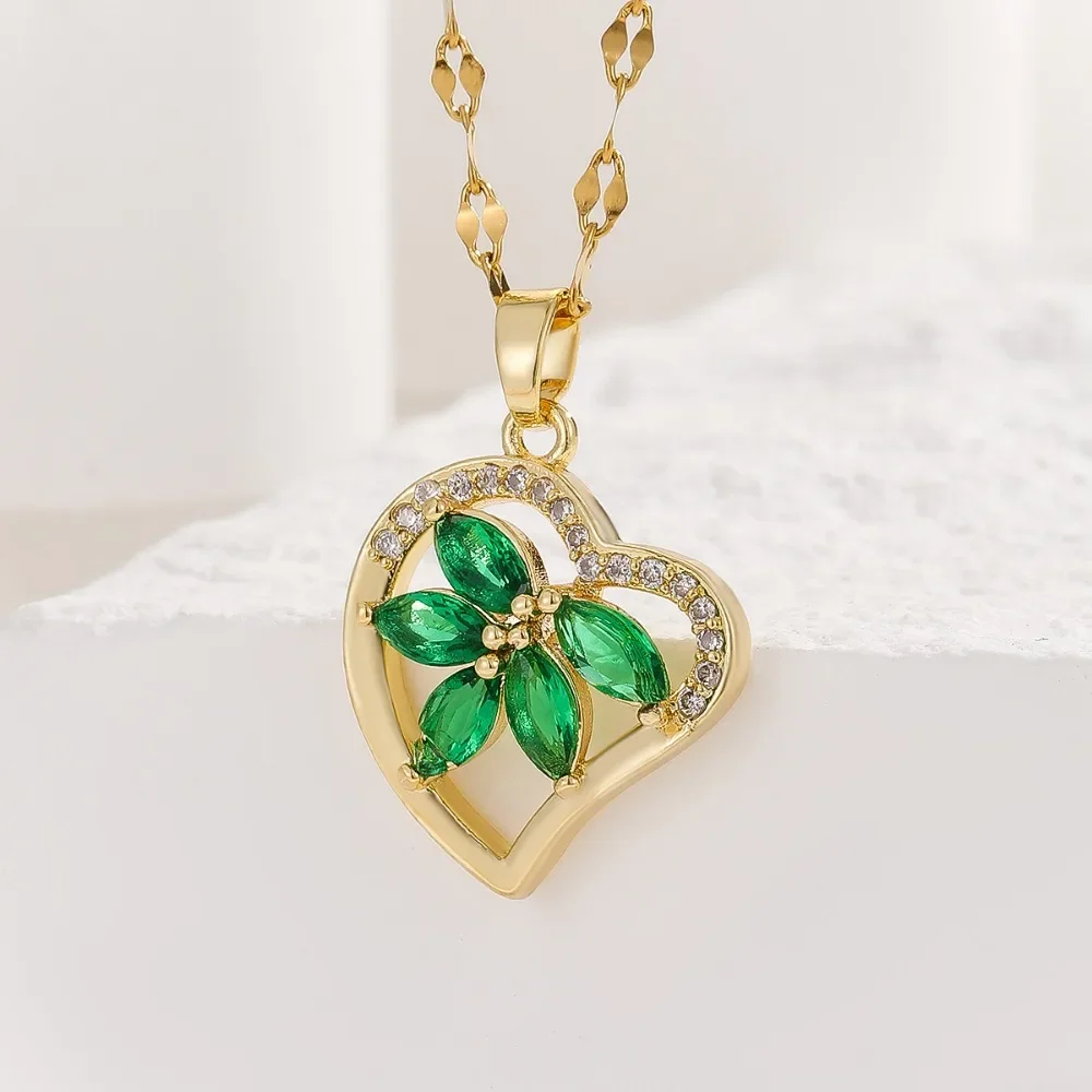 High-end Necklace For Women, European and American Retro Temperament, Zircon Love Earrings, Necklace, Ring For Women