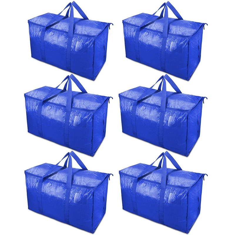 

NEW-Moving Bags Heavy Duty With Strong Zippers And Handles Collapsible Moving Supplies, Storage For Packing