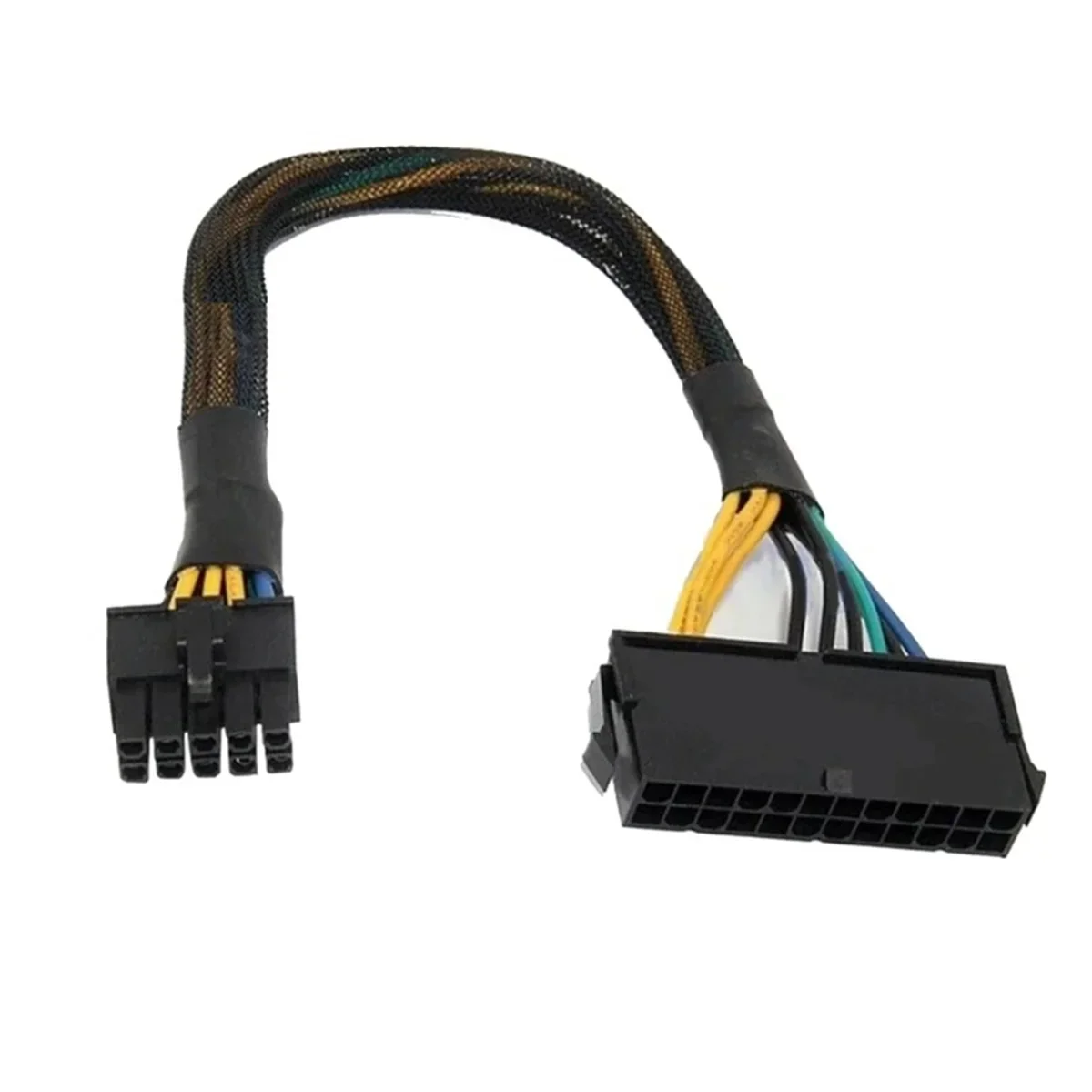 2PCS 24 Pin to 10 Pin Adapter Cable ATX PSU Main Power Supply Cable Braided Sleeved Cable for Lenovo Motherboard