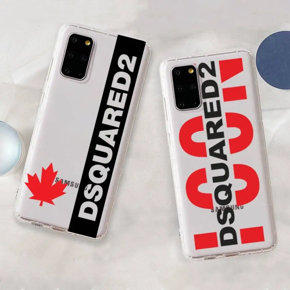 Funda de teléfono D-D-dsquared2ES para Samsung S 20 21 22 23 Lite Plus, funda transparente para móvil