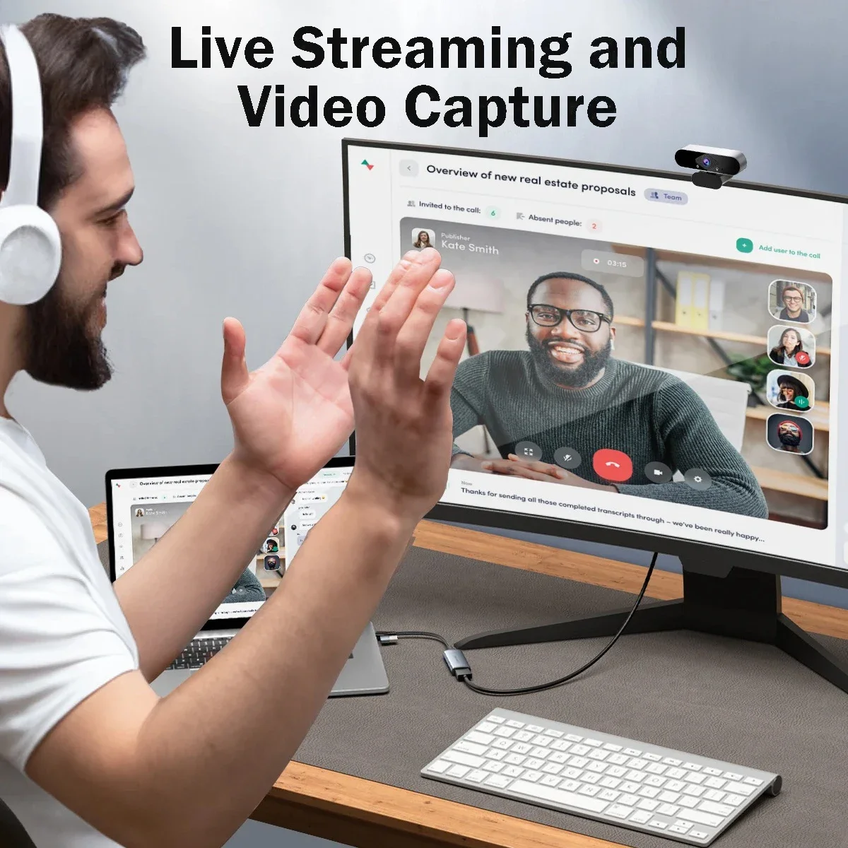 بطاقة التقاط الفيديو USB 3.0 HDMI-متوافقة مع USB/Type-c لعبة المنتزع سجل البث المباشر مسجل فيديو للتبديل Xbox PS4/5