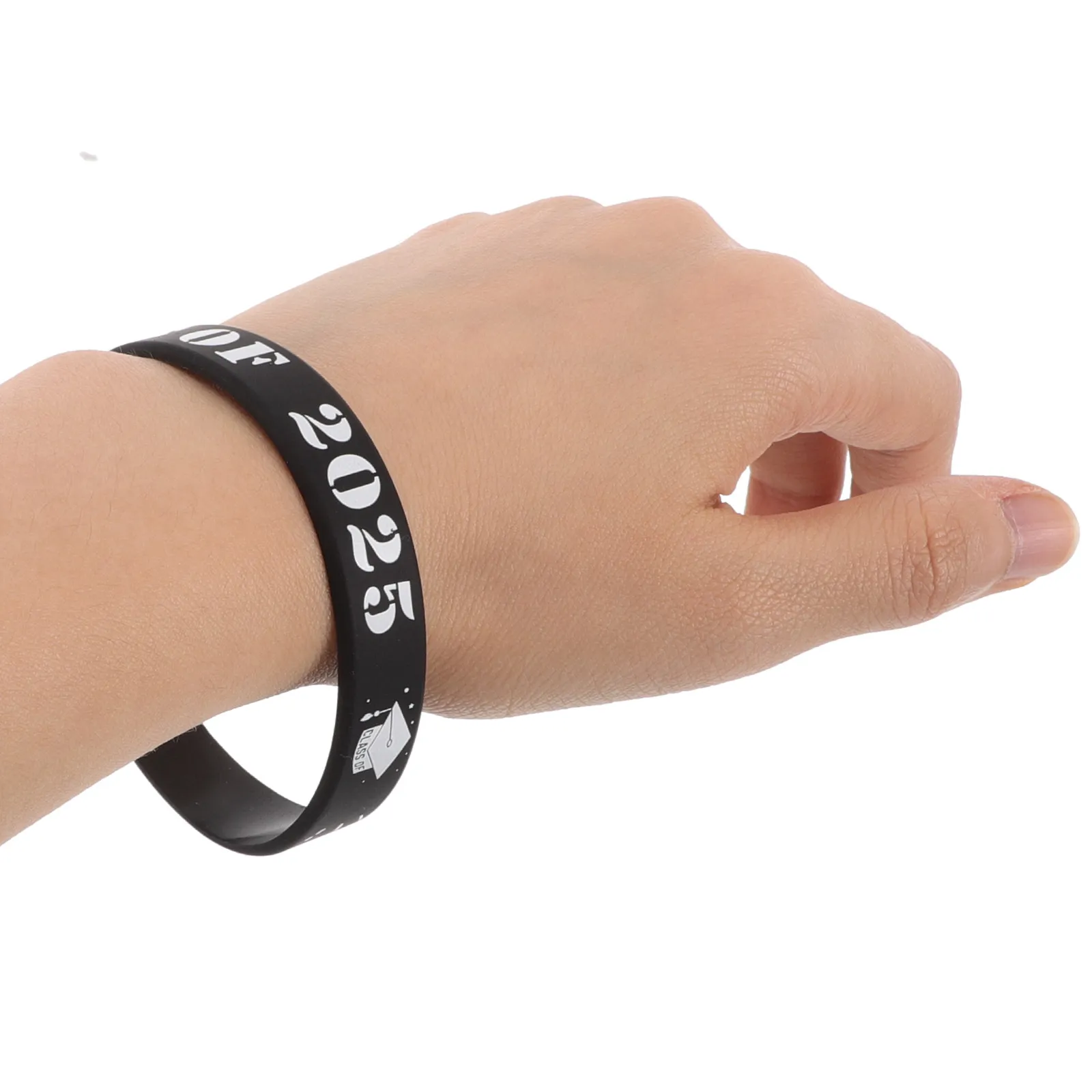 10Pcs Silicone Graduation Wristbands Class of 2025 Comfortable Wear Resistant Deformation Party Supplies Graduation Keepsake