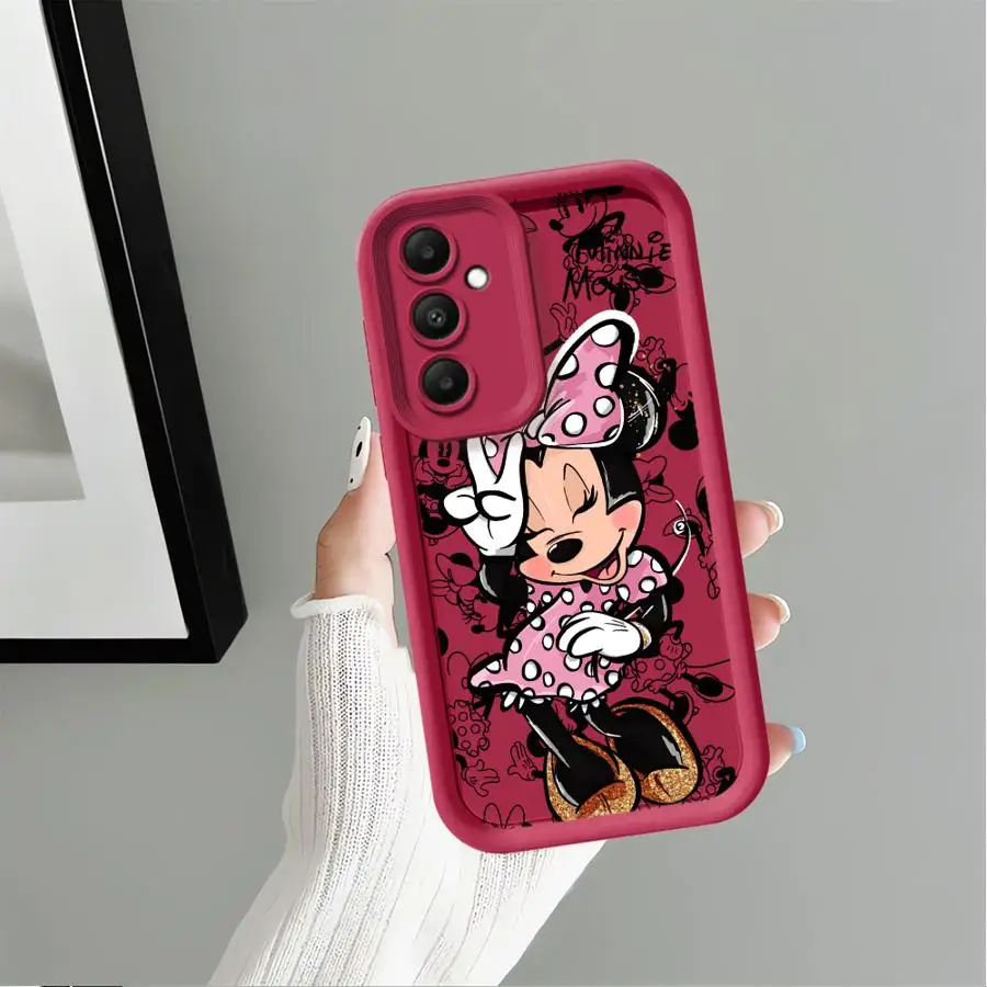 Capa Disney Mickey Minnie Mouse para Samsung Galaxy A55 A25 A26 A73 A56 A36 A54 A35 A52 A21s A32 A22 A24