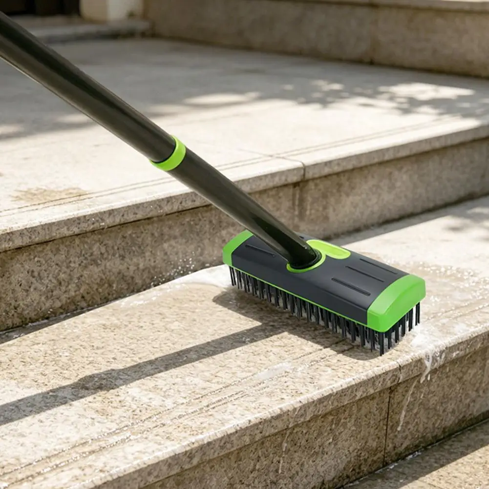 Long Handle Scrub Brush Detachable Gap Scrubbing Tool 3-in-1 Deck Brush with Long Handle Floor Scrub Brush for Patio for Stone