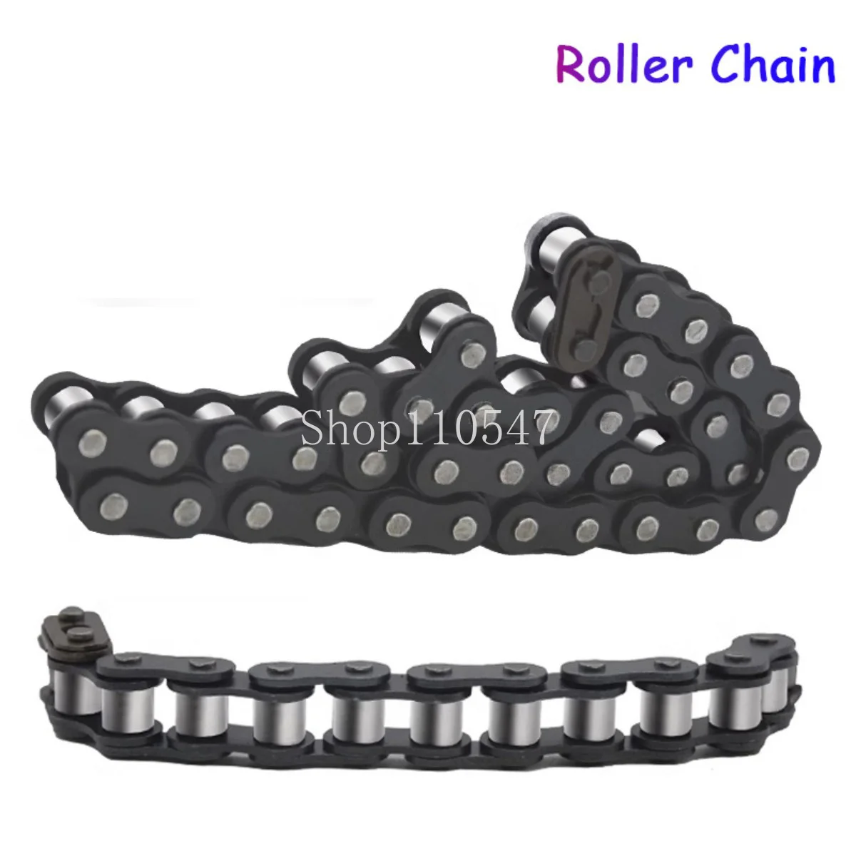 04C Roller Chain Pitch 6.35mm Carbon Steel Drive Chain Joints Industrial Transmission Single Row Chain 0.5/1/1.5/5/10Meters