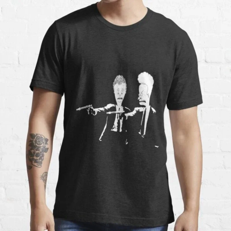 Camiseta gráfica Beavis e Butthead masculina, eu sou o grande Cornholio Hipster Tops, camisa da moda casual