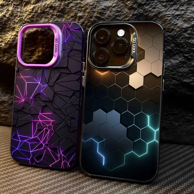 

Креативный модный чехол для телефона с сотовым блоком для IPhone 16, 15, 14, 13, 12, 11 PROMAX X XS XR 7 8 Plus, противоударный чехол для телефона