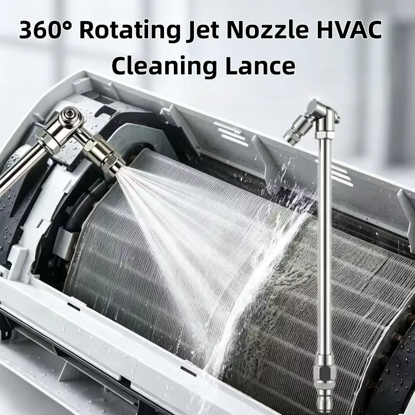 360° Swivel AC Cleaning Wand with 25° Fan Nozzle – 1/4
