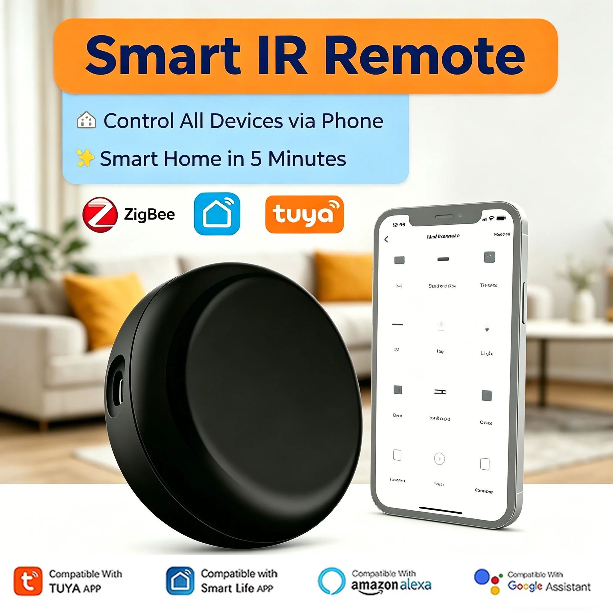 tuya-zigbee-ir-リモコン-スマートユニバーサル赤外線リモコン-テレビ-dvd-aud-ac-スマートライフ-alexa-google-アシスタント用