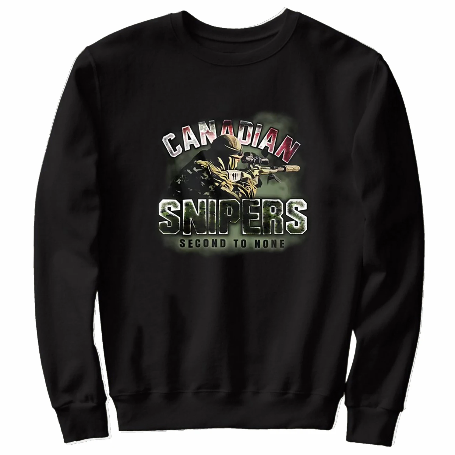 Second To None. Canadian Army Snipers Pullover Hoodie New 100% Cotton Comfortable Casual Mens Sweatshirt Military Streetwear