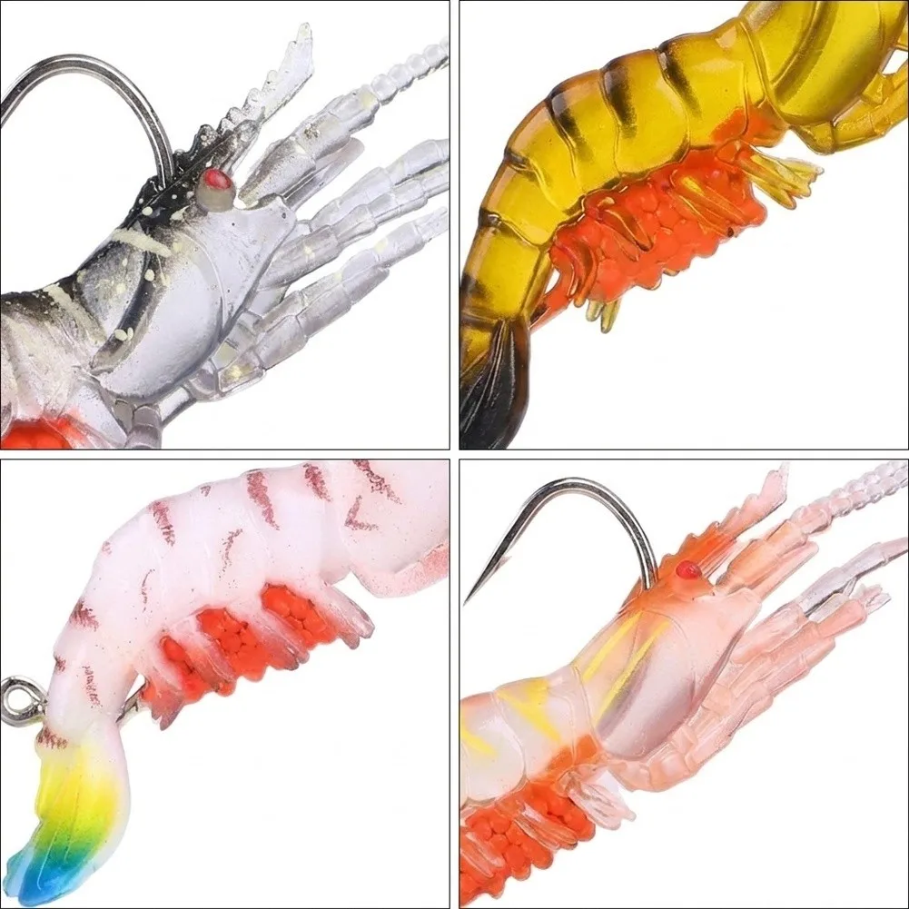 For Fierce Fights Multi Color Soft Shrimp Lure for High Elasticity Build Heavy Density Core Downward Biased Center