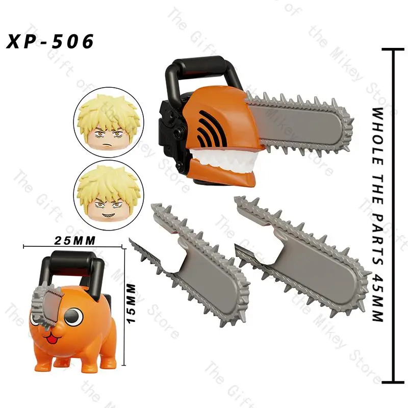 Single Sell KT1067 Chainsaw Man Anime Action Figure Building Blocks Christmas Gift Toys For Children XP506-XP515 WM2524 WM2523