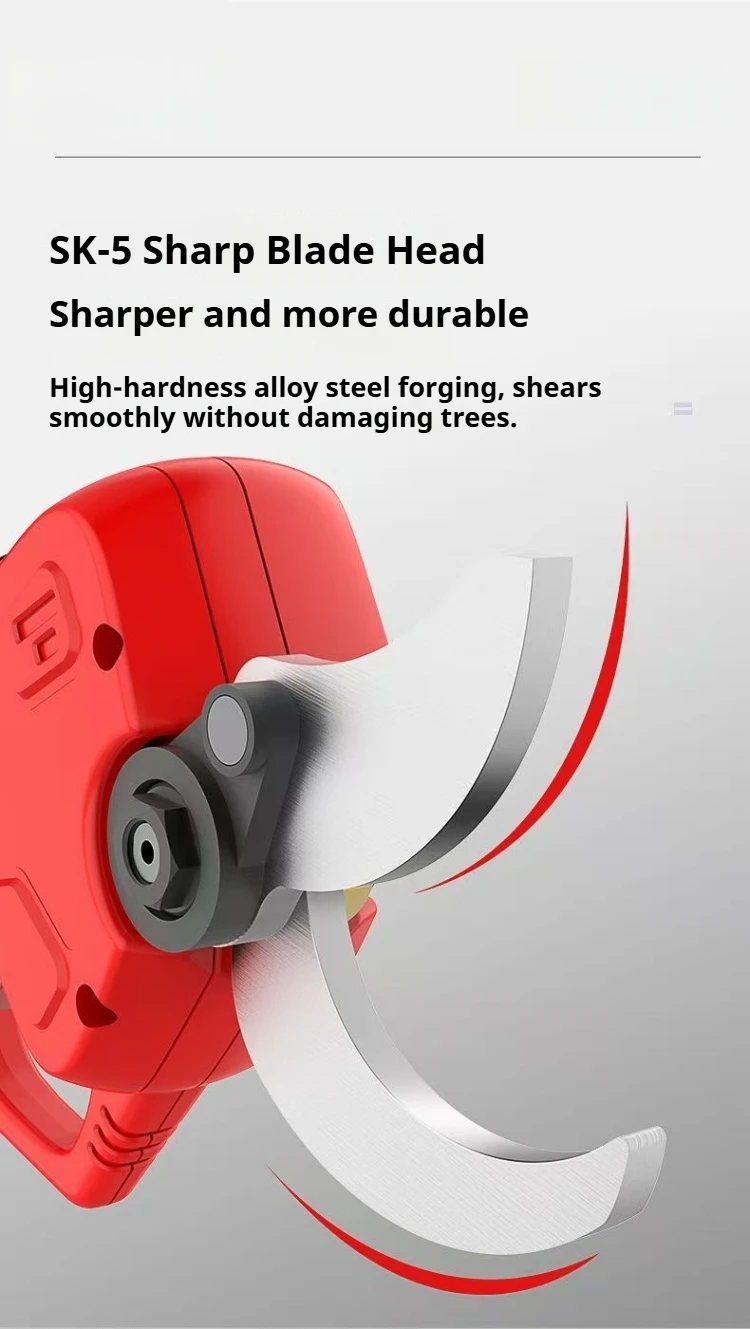 أدوات حديقة المصنع، مقص تشغيل بطارية ليثيوم قابل لإعادة الشحن، مقص تقليم كهربائي