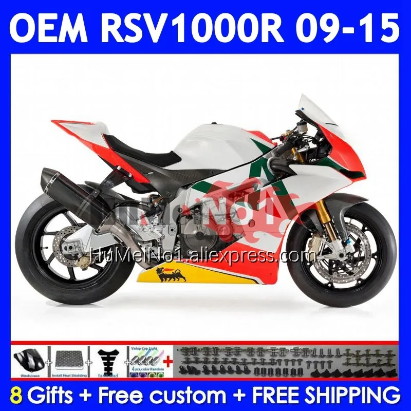 Injection For Aprilia RSV 1000 R 1000R RSV1000RR 315No.37 RSV1000 09 11 12 13 15 2009 2010 2012 2013 White red 2015 Fairings