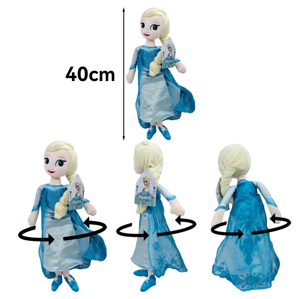 Disney 40cm Frozen Elsa Anna Princess Stuffed Plush Doll 30cm Olaf Toys Snowman Ice Sven Flareon Bruni Toy Christmas Gifts view 2