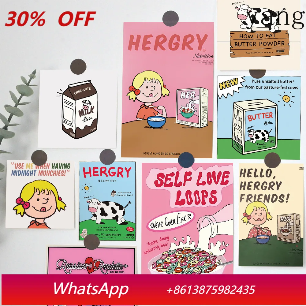 

CX 15 Korean ins milk girl card girl heart cute cartoon postcard