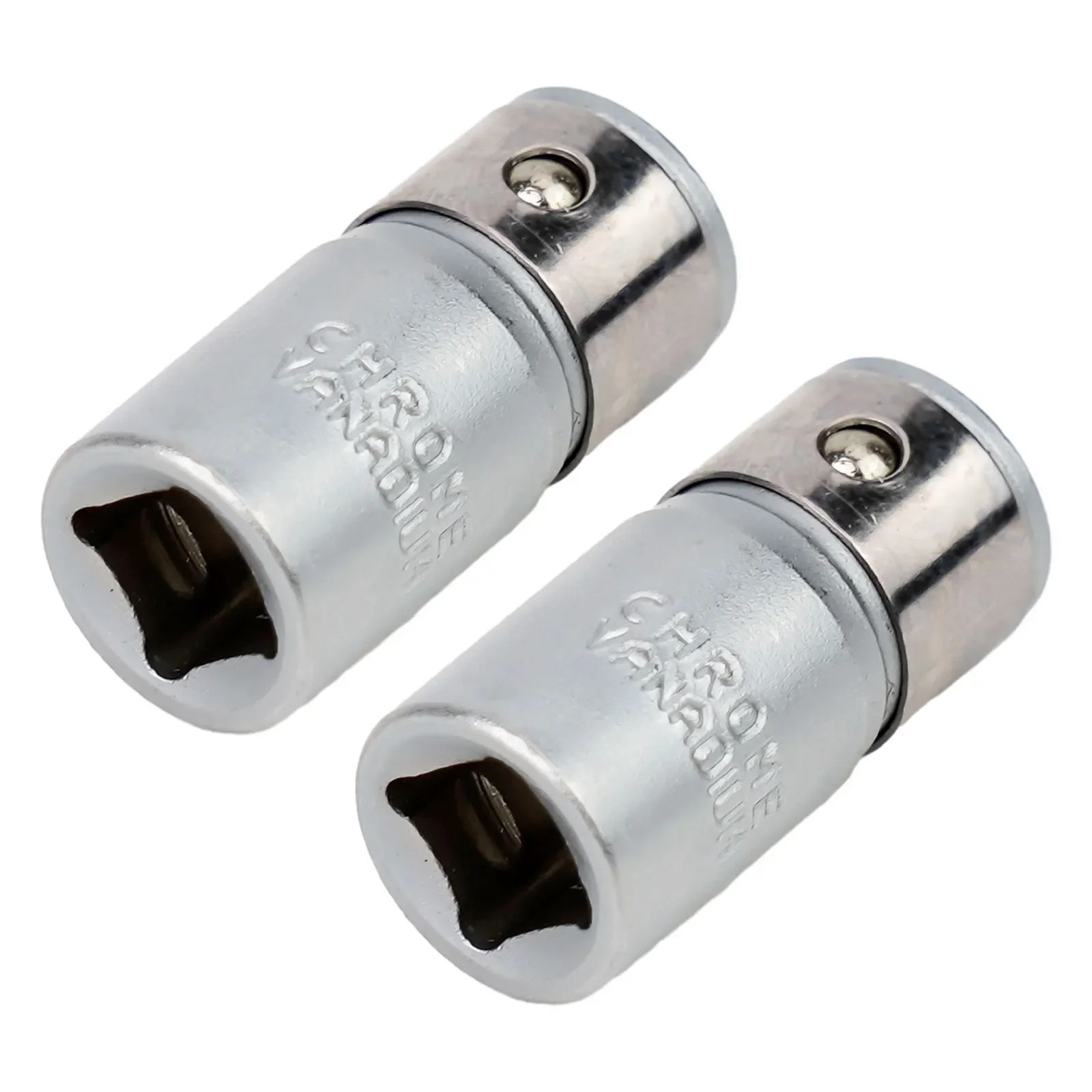 

2PCS 1/4" Square Drive To 1/4" Hex Impact Adaptor Socket Screwdriver Bits Converter Quick Release Screwdriver Holder