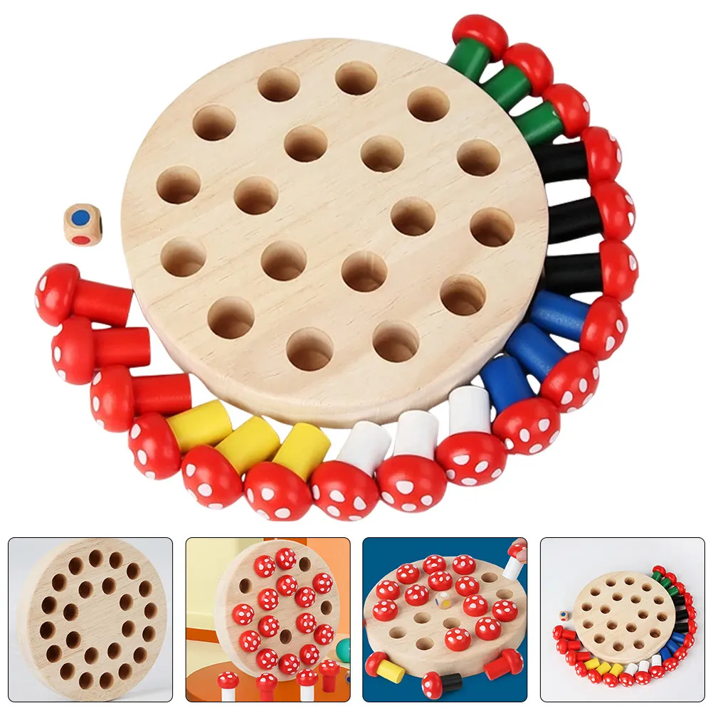 

1Set Wooden Chess Educational Board Game for Kids Enhancing Memory Logic Training Interactive Cognitive Development
