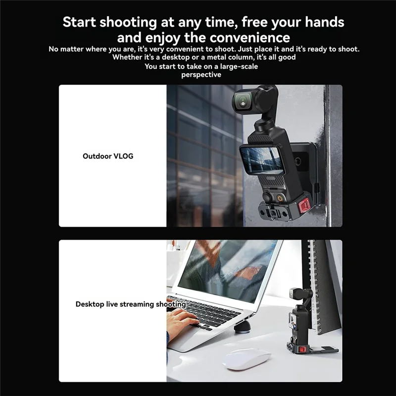 Quick Release Magnetic Mount Clip Holder For DJI Pocket 3 OSMO POCKET 3 Cycling/Vlogging Action Cameras Accessory-ABWO