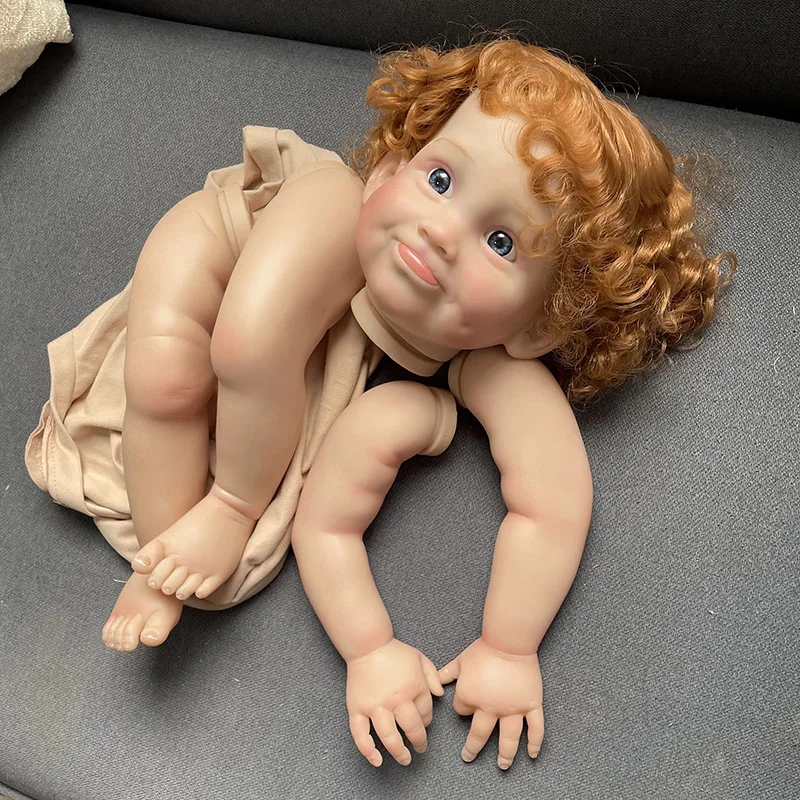 24inch Milicent Reborn Doll Kit Multiple Layers Painting Lifelike Unassembled Doll Parts with Visible Veins Hand Rooted Hair