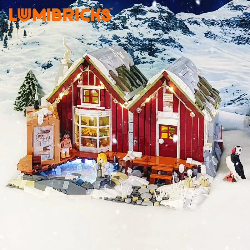 

Lumibricks Iceland House Assembly Building Blocks Retro House Series Desktop Models City Construction Landscape Blocks