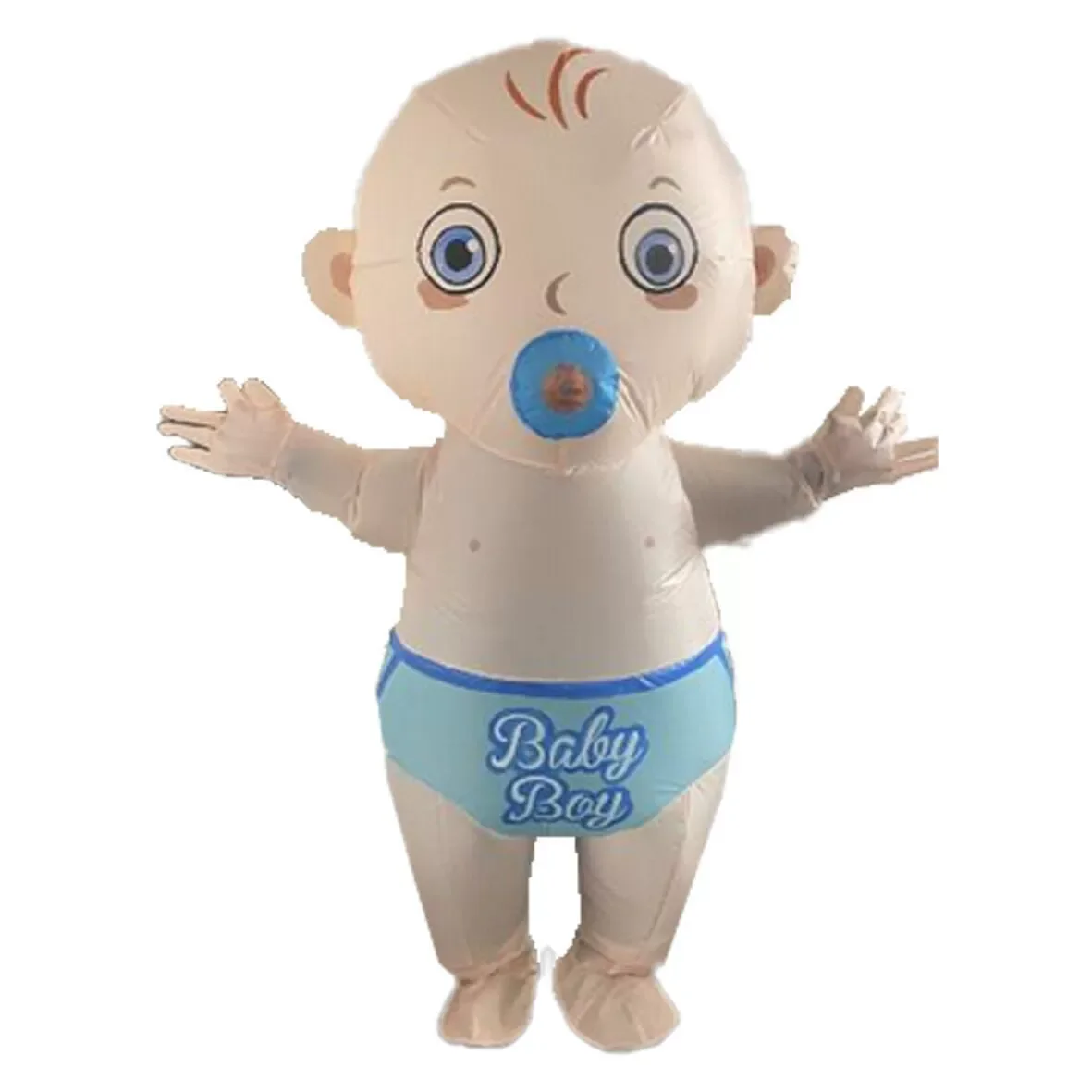 Cute Baby Pacifier Boy and Girl Inflatable Mascot Costume Cartoon Cosplay Fancy Dress Doll Clothe for Halloween Party Wedding Pr