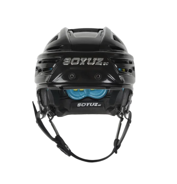 SOYUZ BC TOP BBS 2SP Black Customized Ice Hockey Helmet | OEM/ODM Factory Production Includes Mask Custom Ice Hockey Helmet