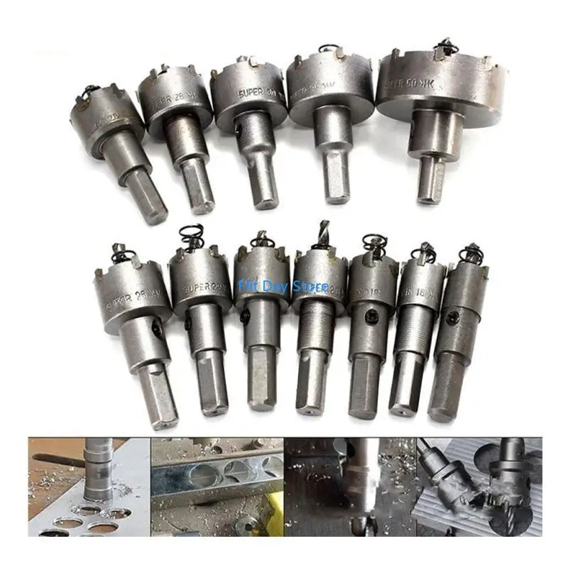F92C Heavy Duty 12pcs Hole Waw Metal Fit для алюминиевой пластиковой медь