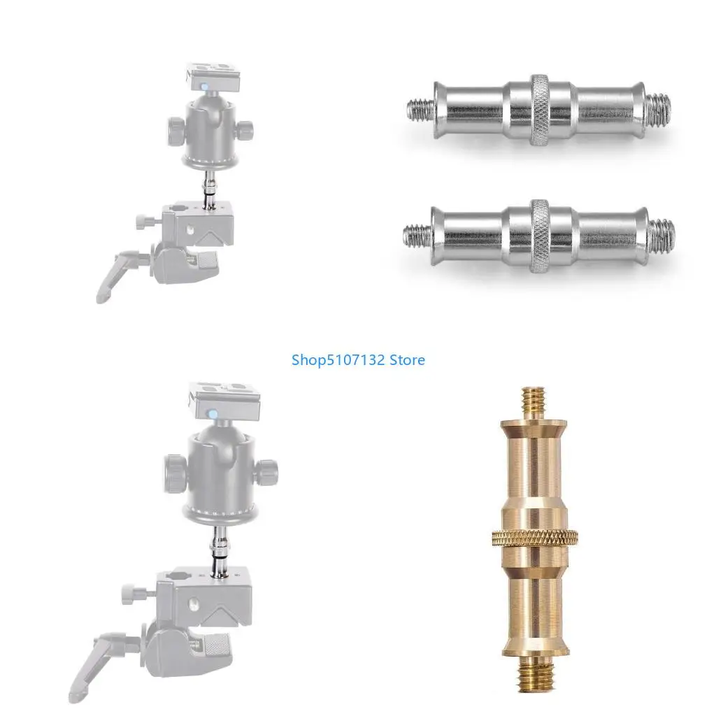 87HD 2 Pieces Metal 1/4 3/8 Conversion Screws Spigot Male Adapter Camera Screws for Umbrella Flash Light Tripod Base