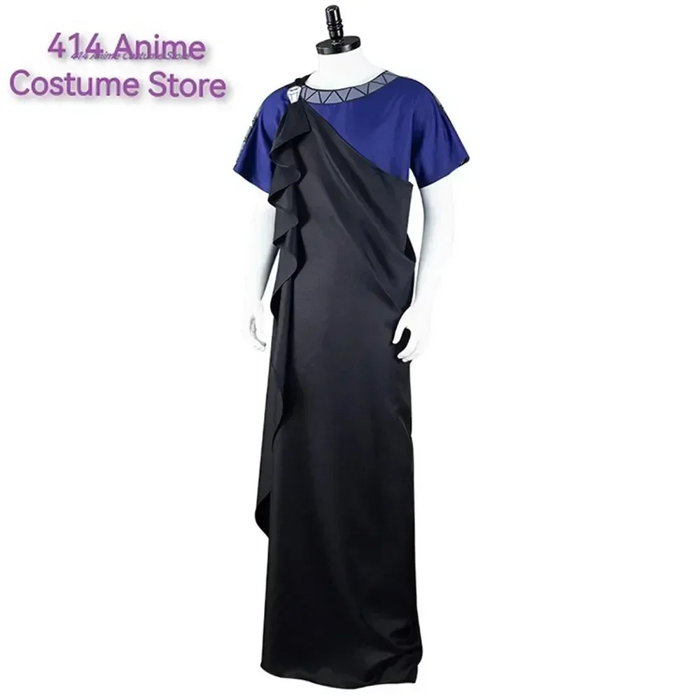 Anime Hercules‎ Megara Hades Cosplay Costume Dress Blue T Shirt Cloak for Adult  Outfits Halloween Carnival Party Disguise Suit