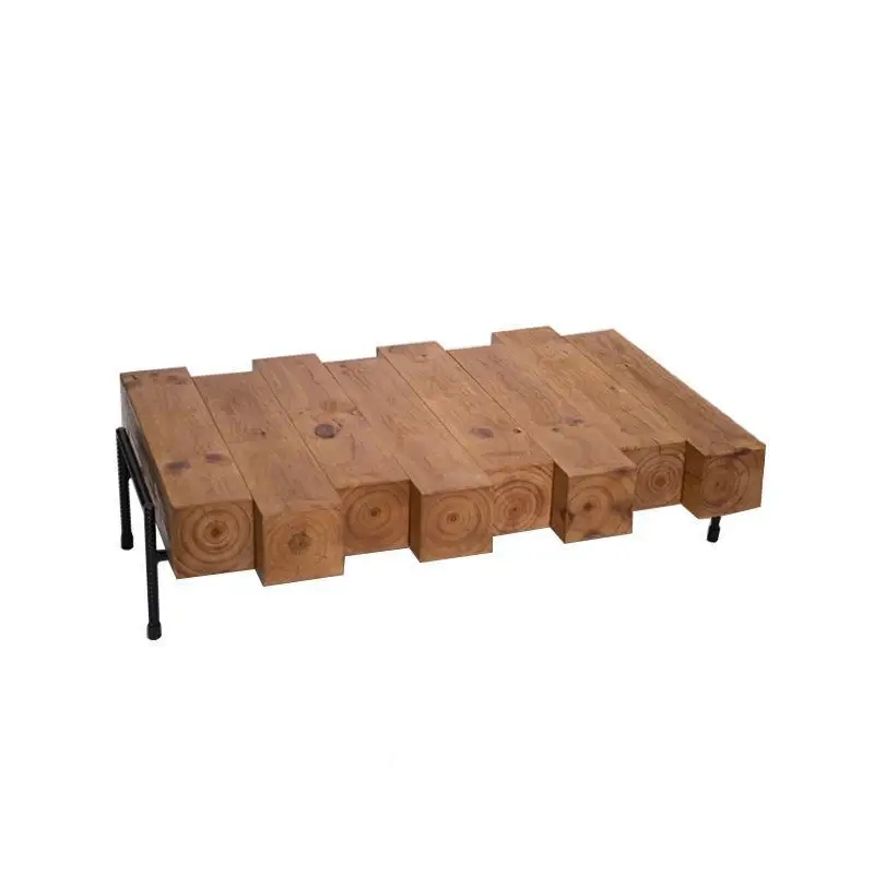 New Chinese square table, North American black walnut, balcony small coffee table, all solid wood chess table, old elm