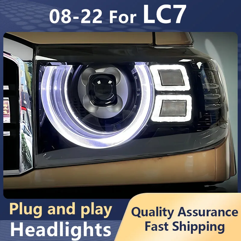 Car Styling Headlight For Toyota Land Cruiser LC7 Series 2008-2022 LC70-LC79 LED DRL Signal Lamp Head Lights Auto Accessories