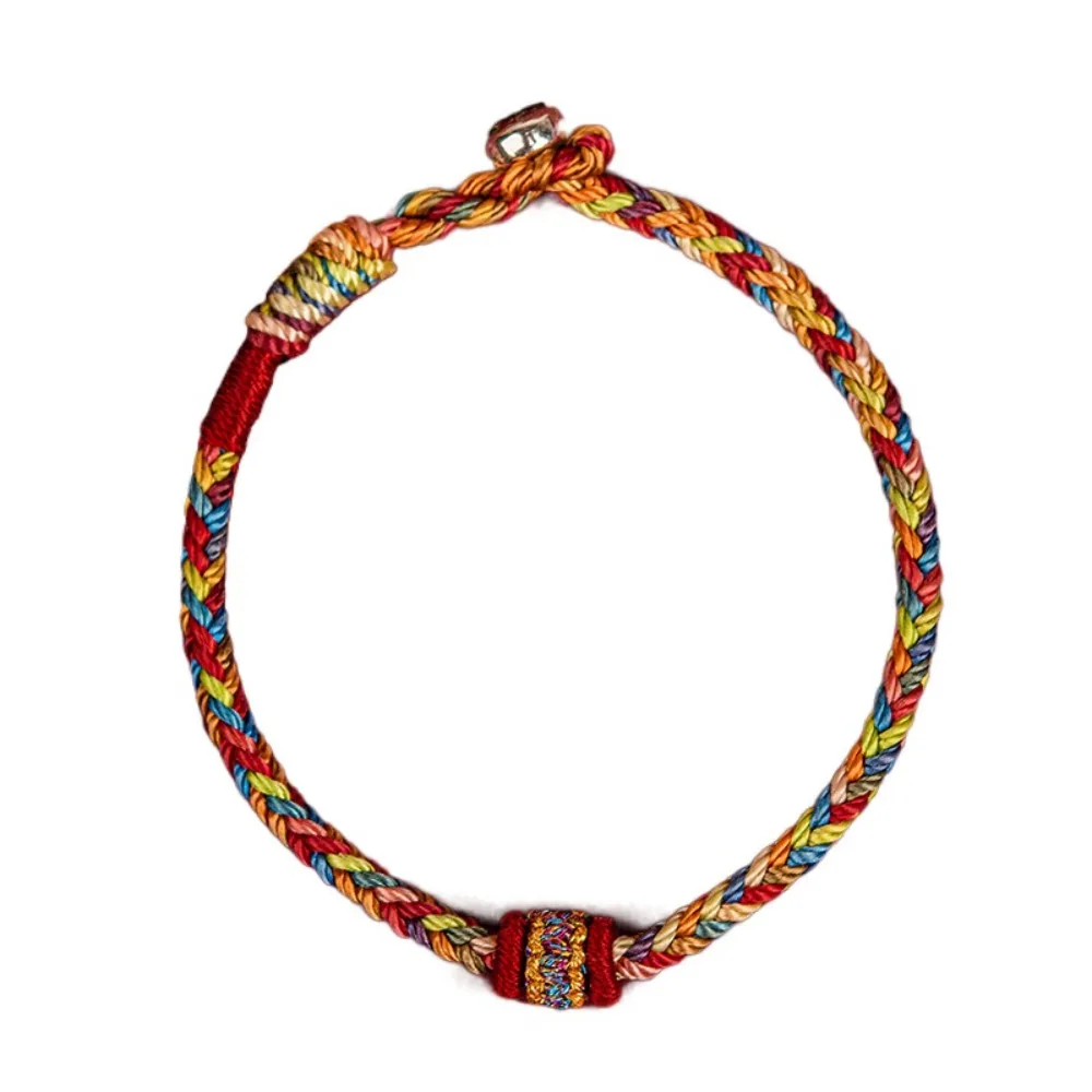 Colorfast Dragon Boat Festival Bracelet Hand Knitting Chinese Style Colorful Rope Bracelet Chic Handmade Five-color Hand Rope image 3